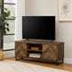 TV Console Cabinet | 60" | Herringbone Doors | Rustic Brown