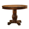 Loki 48 Inch Round Counter Table, Cherry Brown Wood, Molded Trim Design