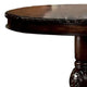 Loki 48 Inch Round Counter Height Table Espresso Brown Carved Wood Frame BM294221
