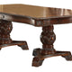 Loki 66-96 Inch Dining Table Carved Trim Antique White Extension Leaves BM294225