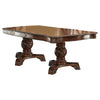 Loki 66-96 Inch Dining Table, Carved Trim Antique White, Extension Leaves