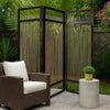Yetta 72 x 72 Indoor Outdoor Folding Screen Room Divider, Willow, Brown