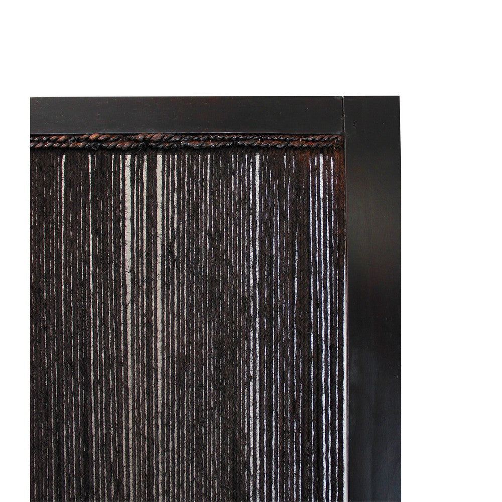 Yetta 72 x 72 Indoor Outdoor Folding Screen Room Divider Handmade Brown BM294238