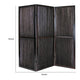 Yetta 72 x 72 Indoor Outdoor Folding Screen Room Divider Handmade Brown BM294238