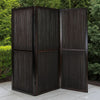 Yetta 72 x 72 Indoor Outdoor Folding Screen Room Divider, Handmade, Brown