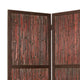 72 Inch 3 Panel Privacy Screen Hardwood Frame Bamboo Strips Brown Red BM294244