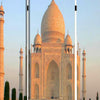 Brar 71 Inch 3 Panel Screen Taj Mahal Reflecting Pool Print Multicolor BM294247