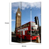 Brar 71 Inch 3 Panel Canvas Screen Big Ben London Cityscape Red Brown BM294250