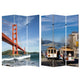 Brar 71 Inch 3 Panel Canvas Screen San Francisco Golden Gate Bridge BM294251