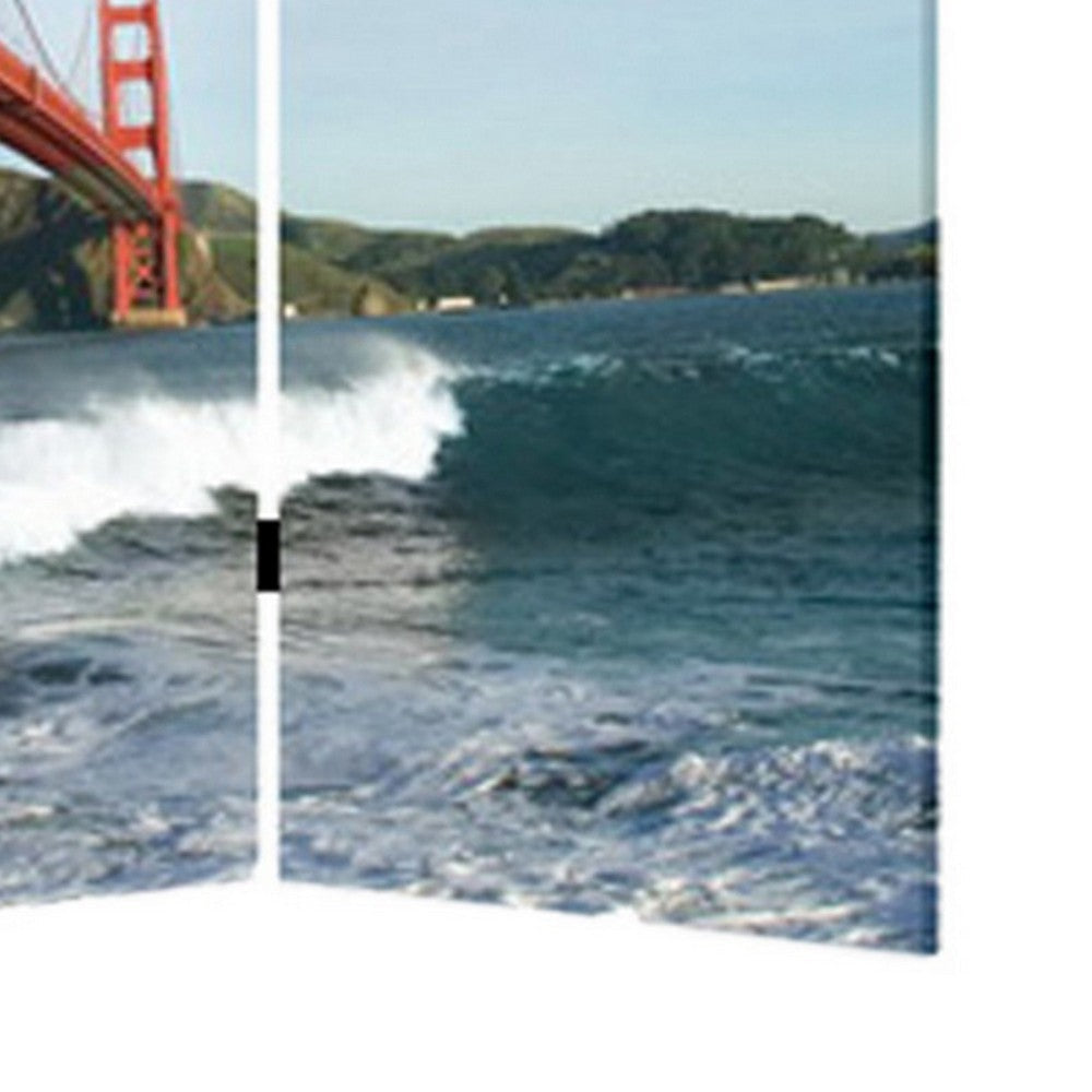 Brar 71 Inch 3 Panel Canvas Screen San Francisco Golden Gate Bridge BM294251