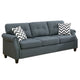 Modern 2 Piece Sofa Set Loveseat and Pillows USB Console Cupholder Gray BM294280