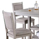 5 Piece Counter Height Dining Set Table and 4 Chairs Padded Seats Gray BM294281