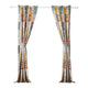 Turin 84 Inch Window Curtains Brushed Microfiber Multicolor Patchwork By Casagear Home BM294292