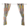 Turin 63 Inch Window Curtains Brushed Microfiber Multicolor Patchwork By Casagear Home BM294293