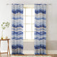 Oda Window Curtains | 84" | Ocean Wave Print | Blue Microfiber