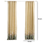 84 Inch Window Curtains Beige Microfiber Fabric Wildflower Print Design By Casagear Home BM294295