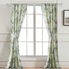 Eden Window Curtains | 84" | Songbirds & Butterflies | Green Microfiber