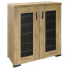 Accent Cabinet | 38" | 5 Shelves | Golden Oak Brown