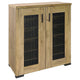 Accent Cabinet | 38" | 5 Shelves | Golden Oak Brown