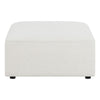 35 Inch Ottoman with Performance Fabric Sinuous Spring Cushioning White BM294820
