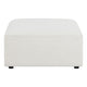 35 Inch Ottoman with Performance Fabric Sinuous Spring Cushioning White BM294820
