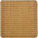 22 Inch Side End Table Woven Rattan Frame Waterfall Edges Square Surface By Casagear Home BM294823