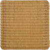 22 Inch Side End Table Woven Rattan Frame Waterfall Edges Square Surface By Casagear Home BM294823