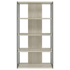 Dela Bookcase | 72" | 4 Shelves | Whitewashed Gray