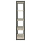 Dela Bookcase | 72" | 4 Shelves | Whitewashed Gray