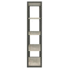 Dela 72 Inch Freestanding Bookcase 4 Wooden Shelves Whitewashed Gray By Casagear Home BM294824