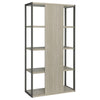 Dela Bookcase | 72" | 4 Shelves | Whitewashed Gray
