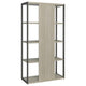Dela Bookcase | 72" | 4 Shelves | Whitewashed Gray