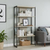 Dela Bookcase | 72" | 4 Shelves | Whitewashed Gray