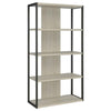 Dela Bookcase | 72" | 4 Shelves | Whitewashed Gray