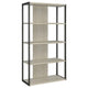 Dela Bookcase | 72" | 4 Shelves | Whitewashed Gray