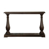 Aria 48 Inch Console Sofa Table, Plank Top, Turned Pedestal Base, Brown By Casagear Home