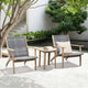 Outdoor Set | 3 Piece | 2 Chairs | End Table | Wicker & Acacia