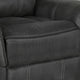 Lenard 41 Inch Manual Gliding Recliner Piped Details Charcoal Gray Black By Casagear Home BM295079