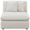 Jane 38 Inch Sectional Armless Chair Plush Cushioned Back Off White BM295082