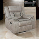 Jake Recliner | 41" | Manual Glider | Pillowtop | Taupe Faux Leather