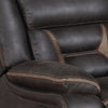 Jake 41 Inch Gliding Manual Recliner Pillowtop Dark Brown Faux Leather BM295088