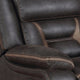 Jake 41 Inch Gliding Manual Recliner Pillowtop Dark Brown Faux Leather BM295088