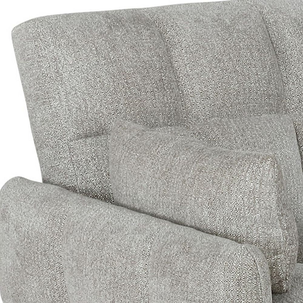 Glen 59 Inch Sleeper Sofa Bed Futon Grid Tufting Smooth Beige Fabric BM295116
