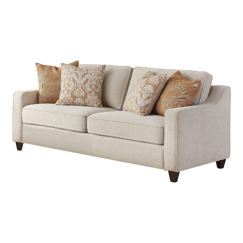Leo Sofa | 79’’ | 4 Pillows | Beige Soft Chenille BM295122