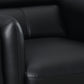 41 Inch Tuxedo Style Accent Chair Double Track Arms Black Faux Leather By Casagear Home BM295131