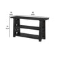 Elena 55 Inch Sofa Console Table 2 Shelves Industrial Bolts Black FInish By Casagear Home BM295411