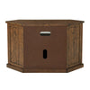 Alexa 50 Inch TV Corner Entertainment Console Cubby Cabinet Brown Stained By Casagear Home BM295428