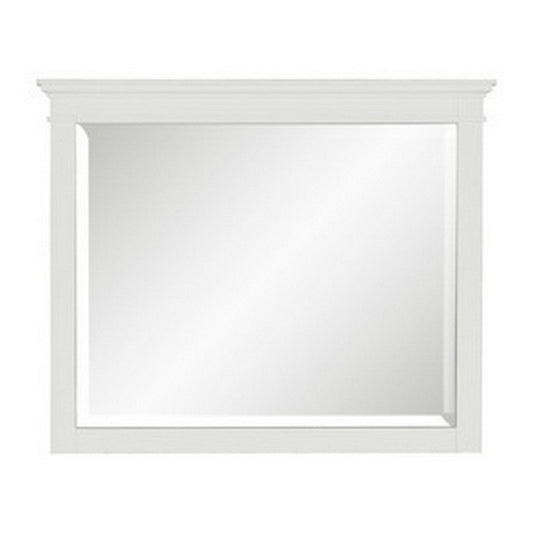 Candy Accent Mirror | 43" | Rustic Minimalist Frame | White