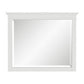 Candy 43 Inch Classic Accent Mirror, Rustic Minimalist Design, Crisp White By Casagear Home