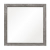Adia Accent Mirror | 40" | Textured Frame | Rustic Gray Veneer